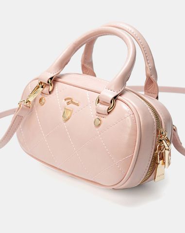  Túi Xách Nhỏ Bowling Top Handle Phối Khoá Trang Trí 