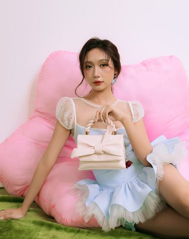  Túi Xách Nhỏ Top Handle Thắt Nơ Cách Điệu 