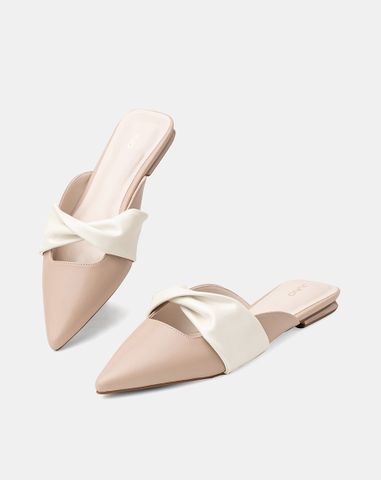  Giày Búp Bê Mules Quai Xoắn 