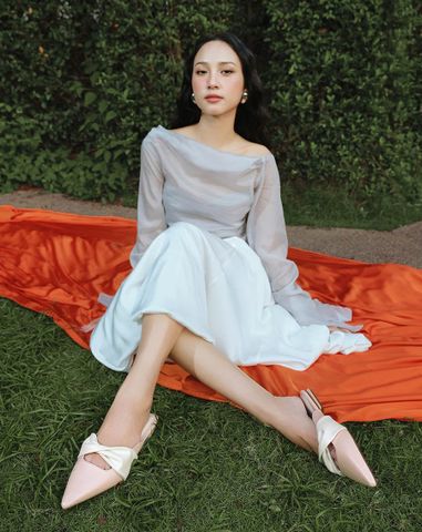  Giày Búp Bê Mules Quai Xoắn 