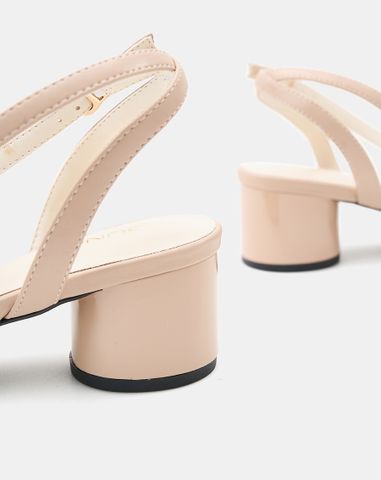  Giày Cao Gót Slingback Phối Toe Cap 