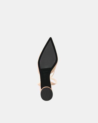  Giày Cao Gót Slingback Phối Toe Cap 