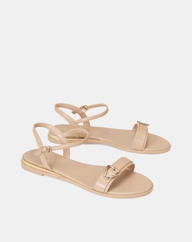  Giày Sandal Bệt Trang Trí Khoá 