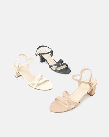  Giày Sandal Gót Vuông 