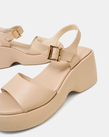  Giày Sandal Đế Xuồng Quai Ngang Quai Cổ Chân 