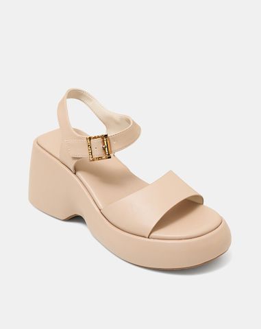  Giày Sandal Đế Xuồng Quai Ngang Quai Cổ Chân 