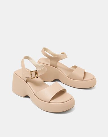  Giày Sandal Đế Xuồng Quai Ngang Quai Cổ Chân 