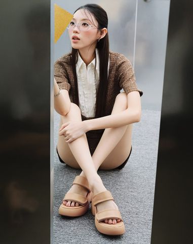  Giày Sandal Xuồng Quai Dán 