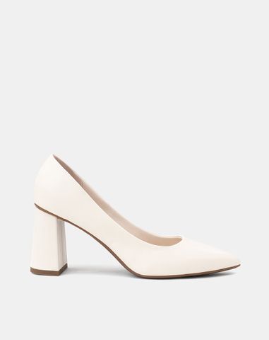  Giày Cao Gót Pump Gót Trụ Mũi Nhọn 