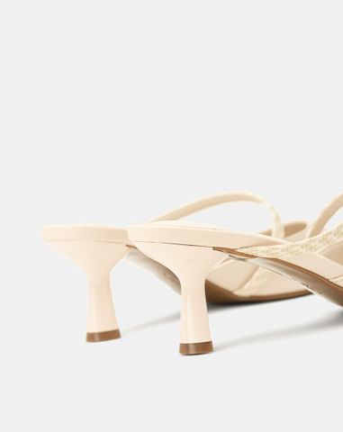  Giày Cao Gót Mules Quai Chéo 