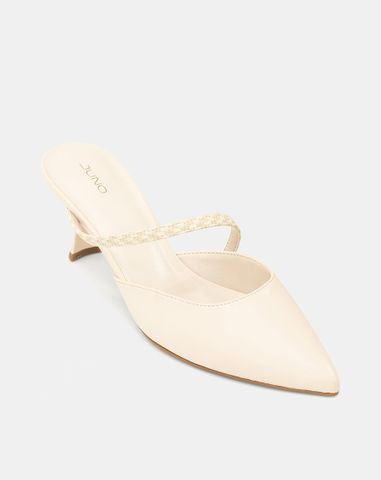  Giày Cao Gót Mules Quai Chéo 