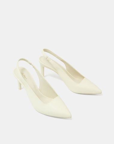  Giày Cao Gót Cao Gót Slingback Mũi Nhọn Gót Thanh 