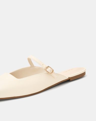  Giày Búp Bê Cao Gót Phối Khoá Trang Trí 