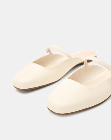  Giày Búp Bê Cao Gót Phối Khoá Trang Trí 