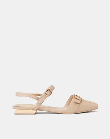  Giày Búp Bê Mũi Vuông Trang Trí Khoá 