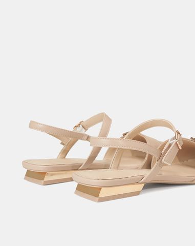  Giày Búp Bê Mũi Vuông Trang Trí Khoá 