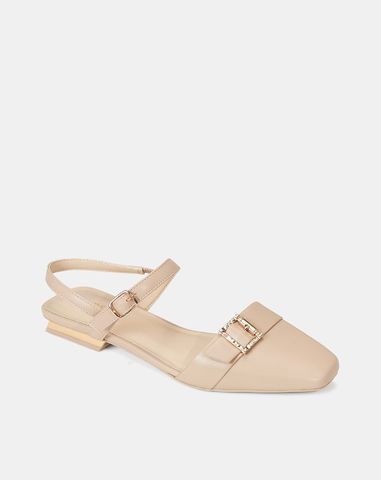  Giày Búp Bê Mũi Vuông Trang Trí Khoá 