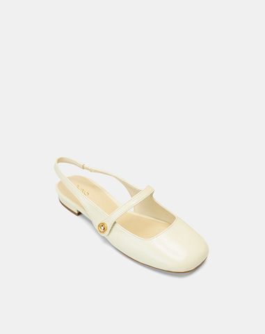  Giày Búp Bê Slingback Mũi Tròn 