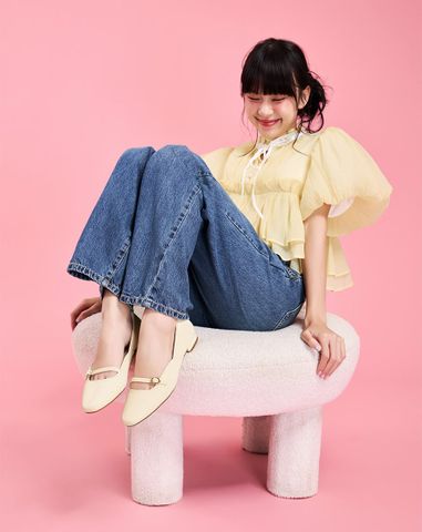  Giày Búp Bê Thắt Eo 