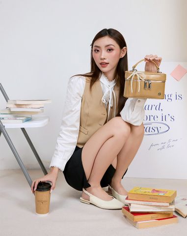  Giày Búp Bê Slingback Quai Thun 