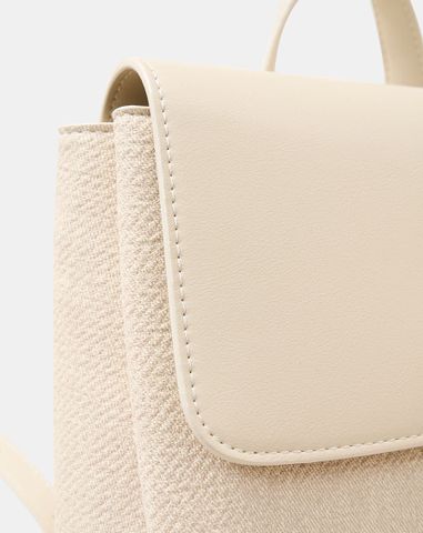  Balo Nắp Gập Phối 2 Chất Liệu 