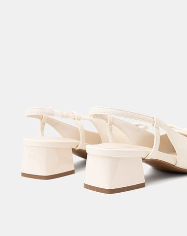  Giày Cao Gót Slingback Gót Vuông 