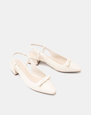  Giày Cao Gót Slingback Gót Vuông 