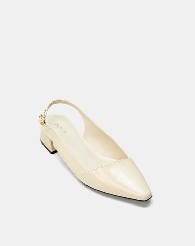  Giày Cao Gót Slingback Đắp Mũi Chéo 