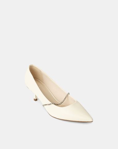  Giày Cao Gót Phối Dây Khóa Trang Trí 