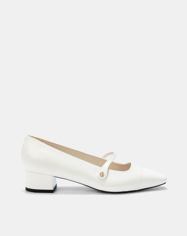  Giày Cao Gót Cao Gót Bít Mũi Phối Cap 