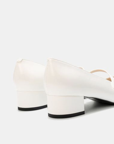  Giày Cao Gót Cao Gót Bít Mũi Phối Cap 