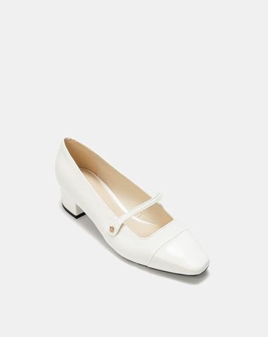  Giày Cao Gót Cao Gót Bít Mũi Phối Cap 