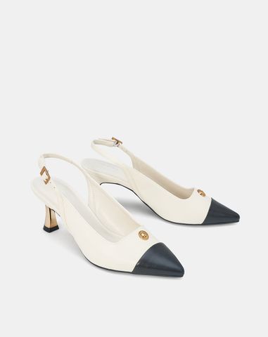  Giày Cao Gót Phối Khoá Trang Trí 