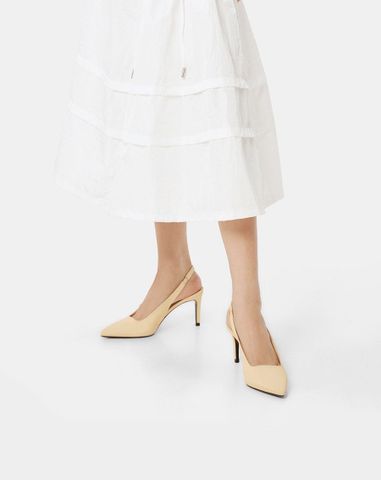  Giày Cao Gót Cao Gót Slingback Mũi Nhọn Gót Thanh 