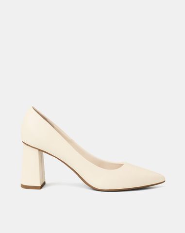  Giày Cao Gót Pump Gót Trụ Mũi Nhọn 