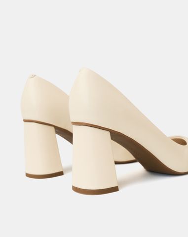  Giày Cao Gót Pump Gót Trụ Mũi Nhọn 