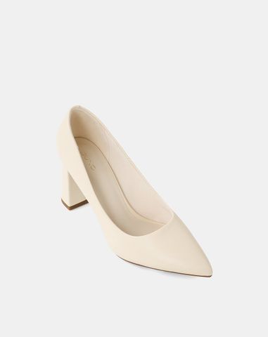  Giày Cao Gót Pump Gót Trụ Mũi Nhọn 