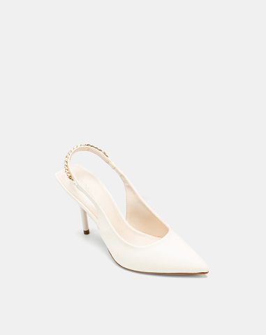  Giày Cao Gót Slingback Phối Xích 