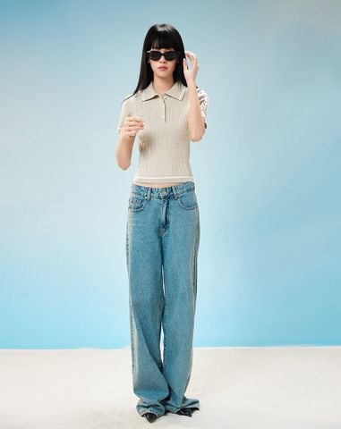  Áo dệt kim kiểu vặn thừng 