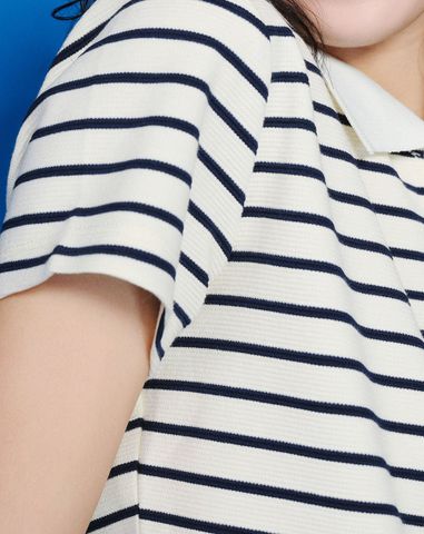  Áo thun polo sọc ngang 