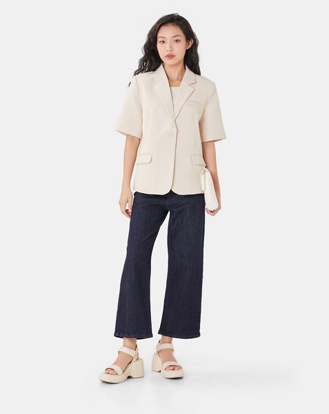  Áo blazer tay ngắn form rộng 