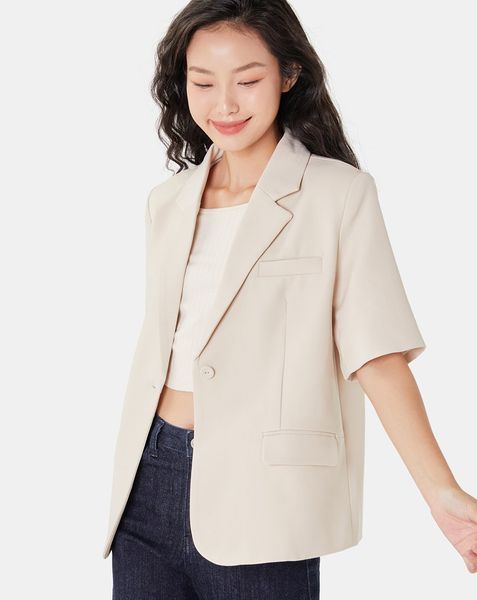  Áo blazer tay ngắn form rộng 