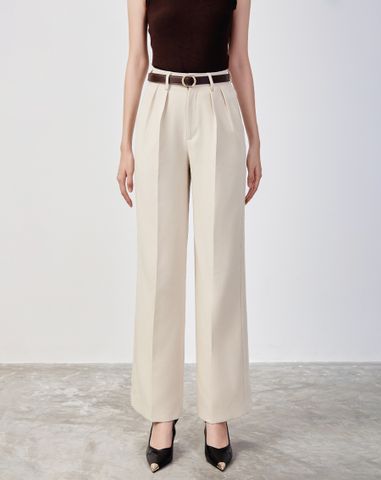  Quần tây ống đứng xếp ly 