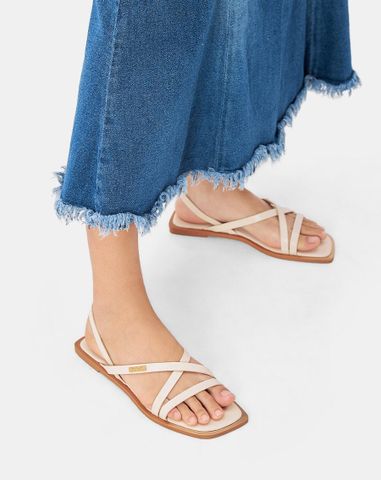  Giày Sandal Sơn Viền Phối Khoá Trang Trí 