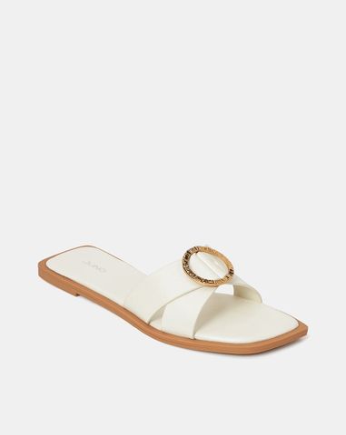  Giày Sandal Bệt Gắn Khoá Trang Trí 