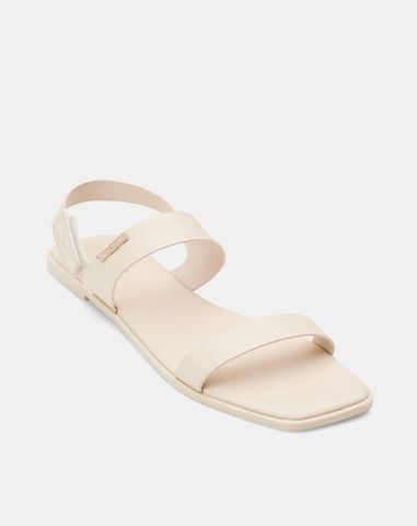  Giày Sandal Đế Bệt Quai Ngang Phối Khóa Trang Trí 