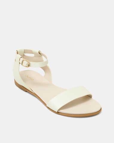  Giày Sandal Đế Bệt Quai Cổ Chân Phối Quai Ngang 