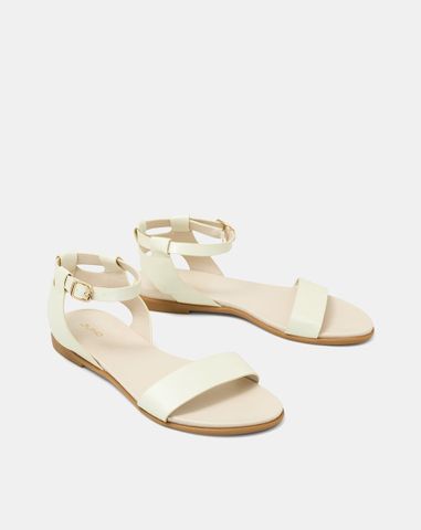  Giày Sandal Đế Bệt Quai Cổ Chân Phối Quai Ngang 