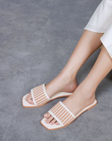  Giày Sandal Quai Dệt Pattern Sọc 