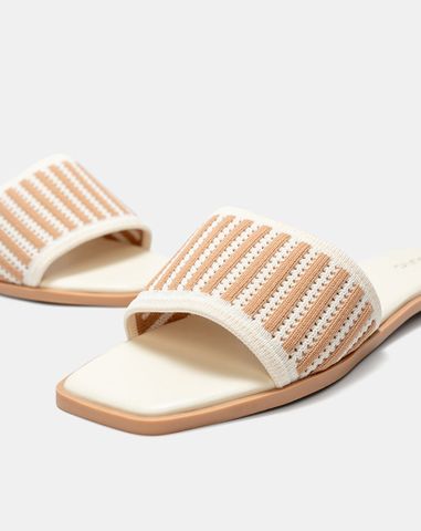  Giày Sandal Quai Dệt Pattern Sọc 